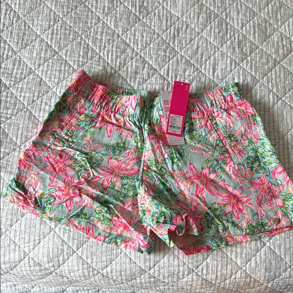 Lilly Pulitzer Lilo Linen Short Surf Blue